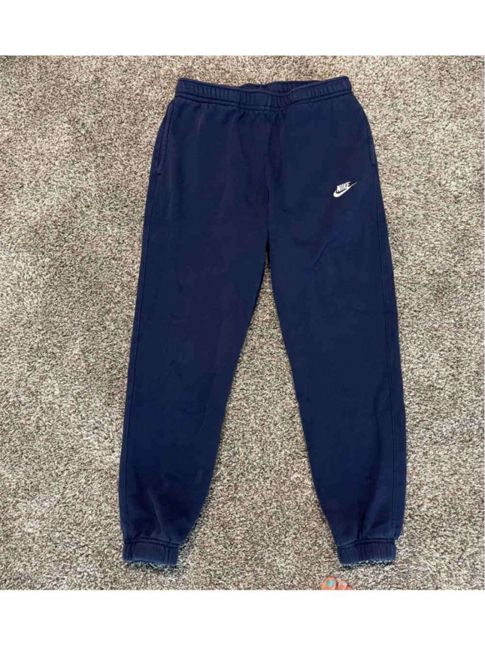 Nike Men’s Fleece Sweat Pants, Size Medium, Navy